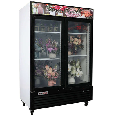 NovaChill Refrigeration SM1300GFF - Double Glass Door Flower Display Fridge